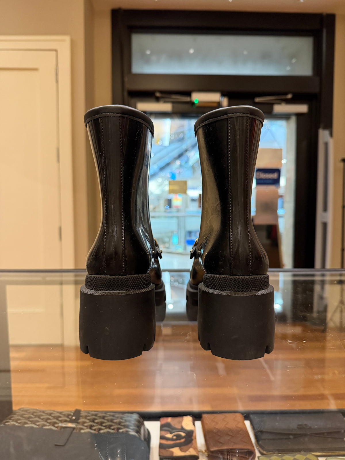Gucci Horsebit Rubber Rain Boots - Black