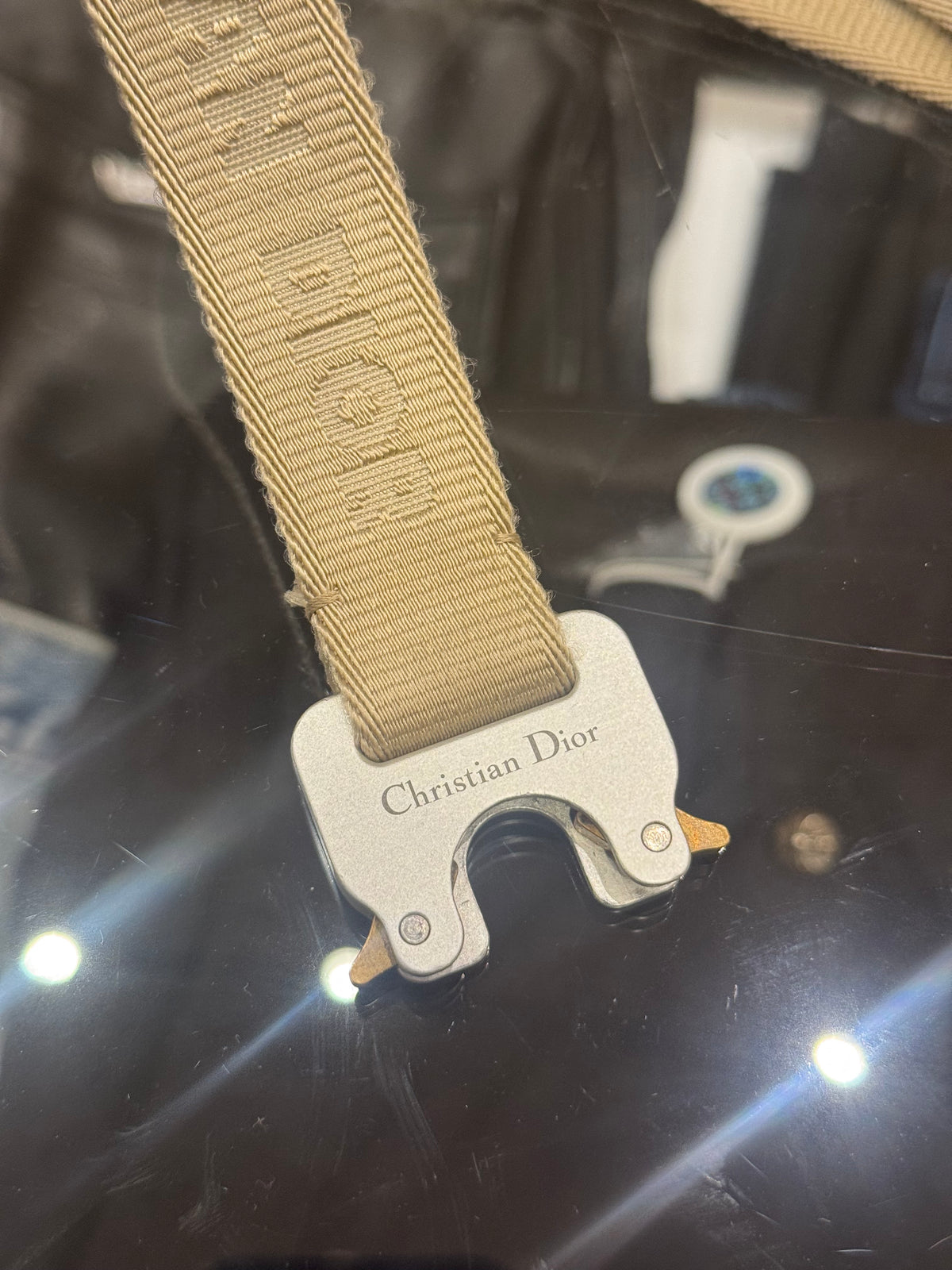Christian Dior Homme x Alyx Rollercoaster Buckle Belt - Beige