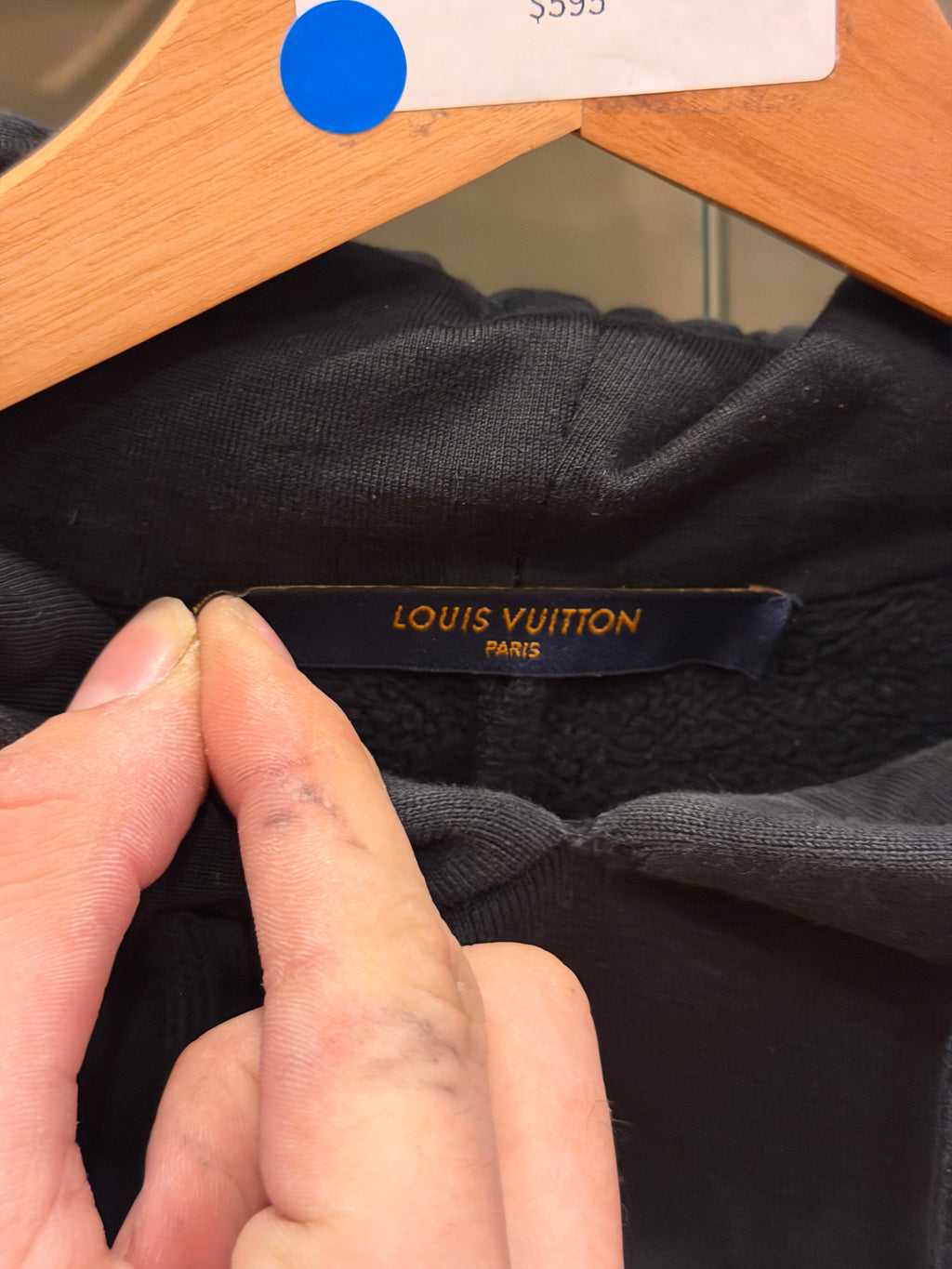 Louis Vuitton Monogram Circle Cut Hoodie - Black
