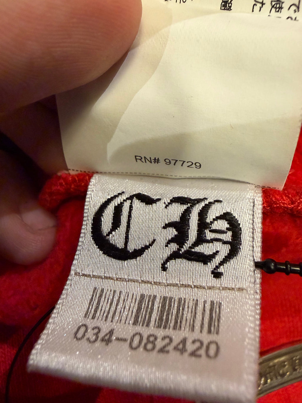 Chrome Hearts Triple Cross Embroidered Sweatpants -
Red / White