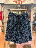 Loewe Anagram Wide Leg Logo Jaquard Fleece Drawstring Shorts