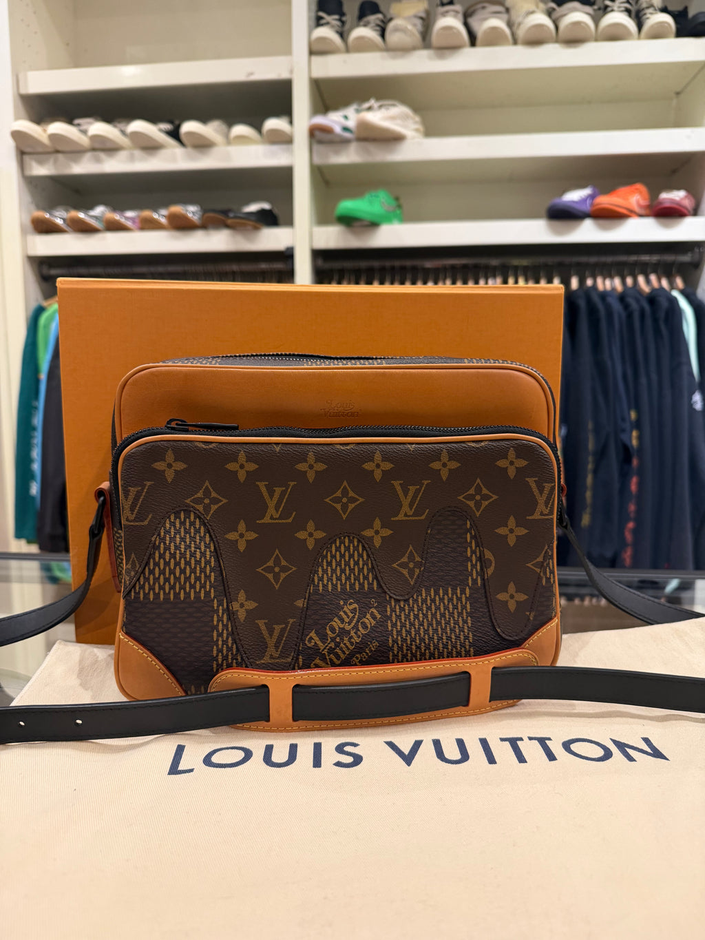 Louis Vuitton x NIGO Giant Damier Ebene Monogram Nil Messenger Bag