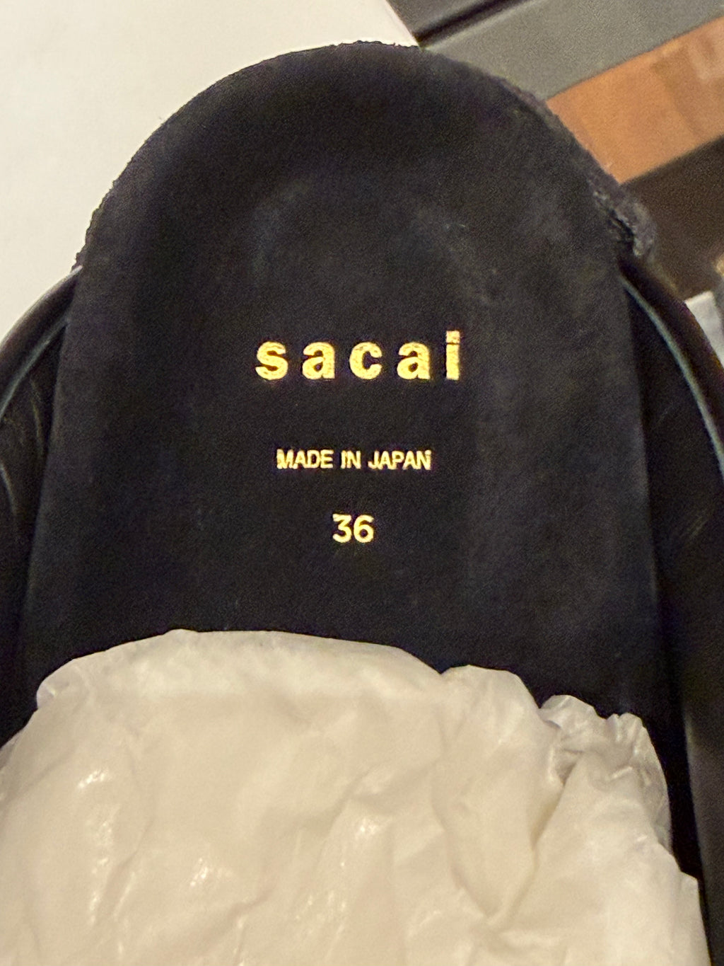 Sacai Lace-Up Platform Mules - Black