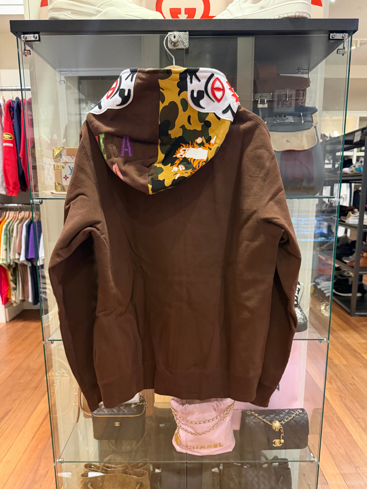 Bape Tiger Full Zip Hoodie - Brown