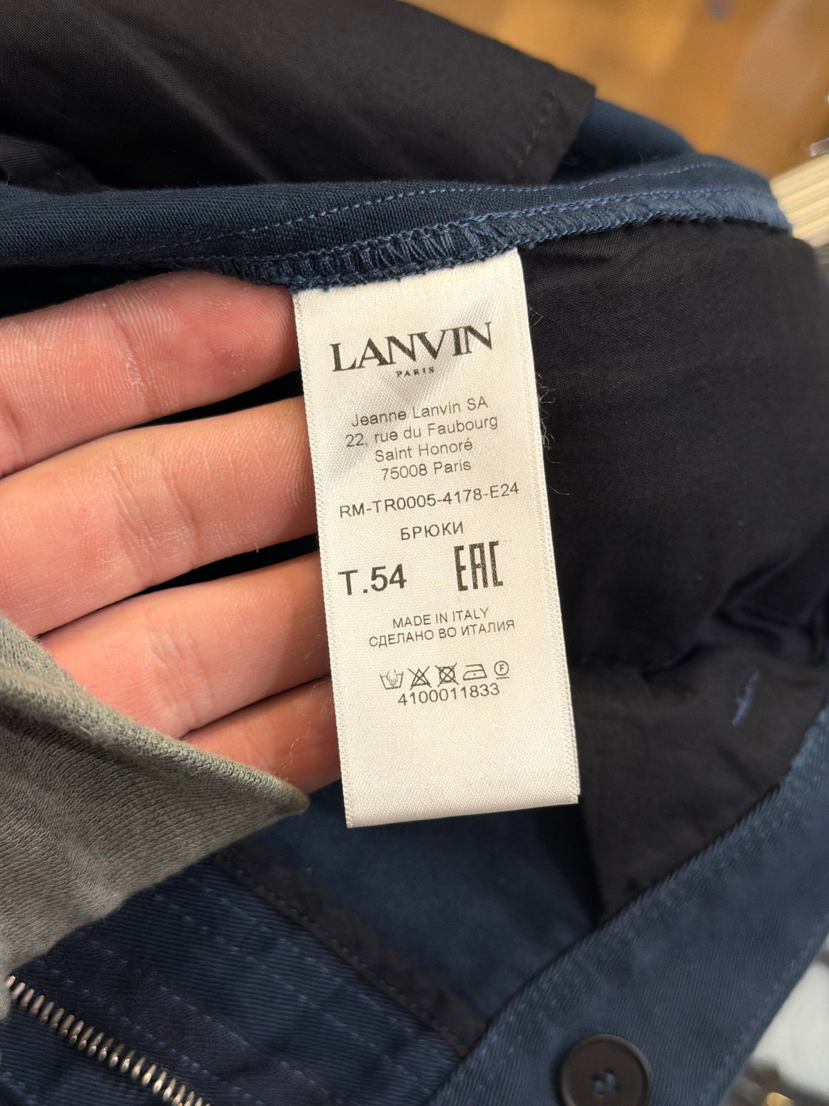 Lanvin Canvas Trousers - Navy