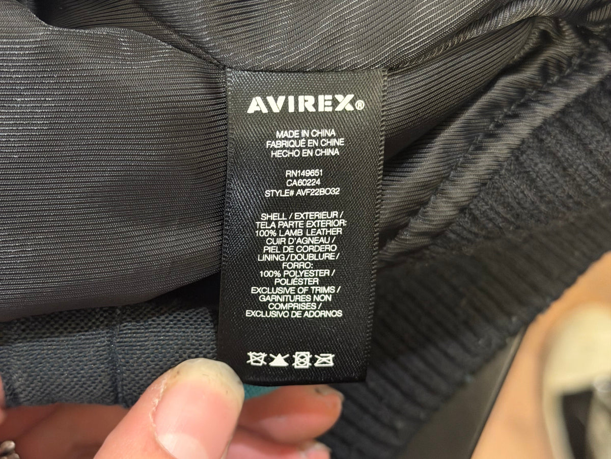 Avirex ‘Brooklyn’ USA Leather Jacket - Black