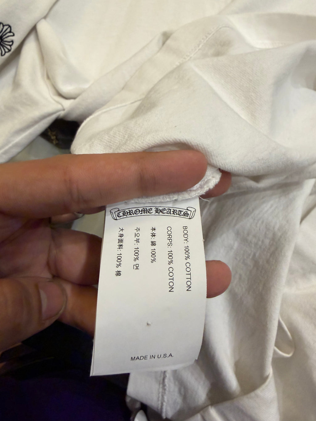 Chrome Hearts Y Not Embroidered LS Shirt - White