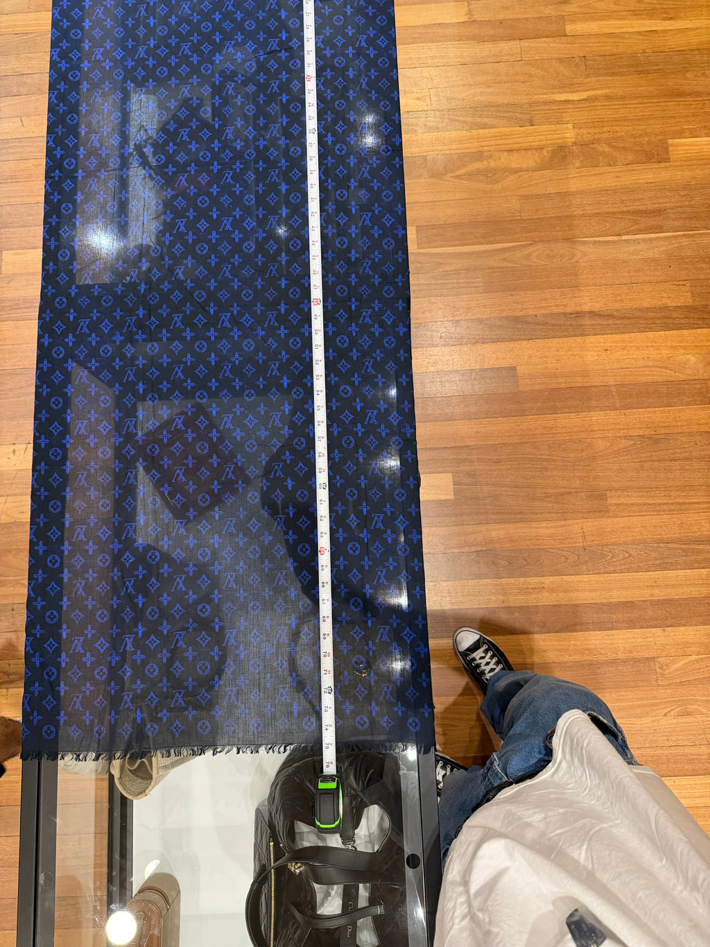Louis Vuitton Etoile Everyday Stole Scarf Blue Navy blue Cotton (75in)