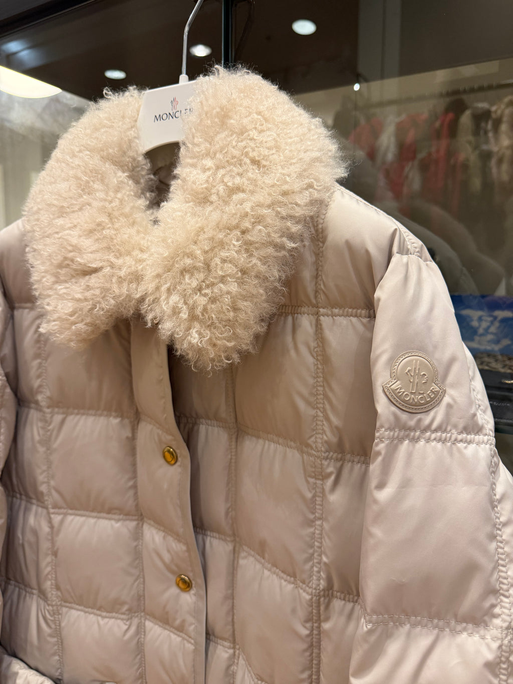 Moncler Cygnes Down Quilted Jacket - Beige (Women’s)