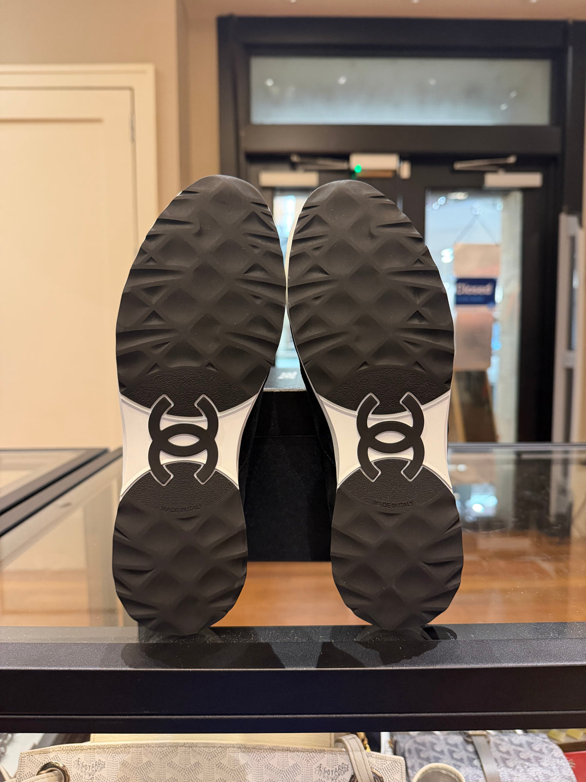 Chanel Calfskin Quilted Sneakers - Black