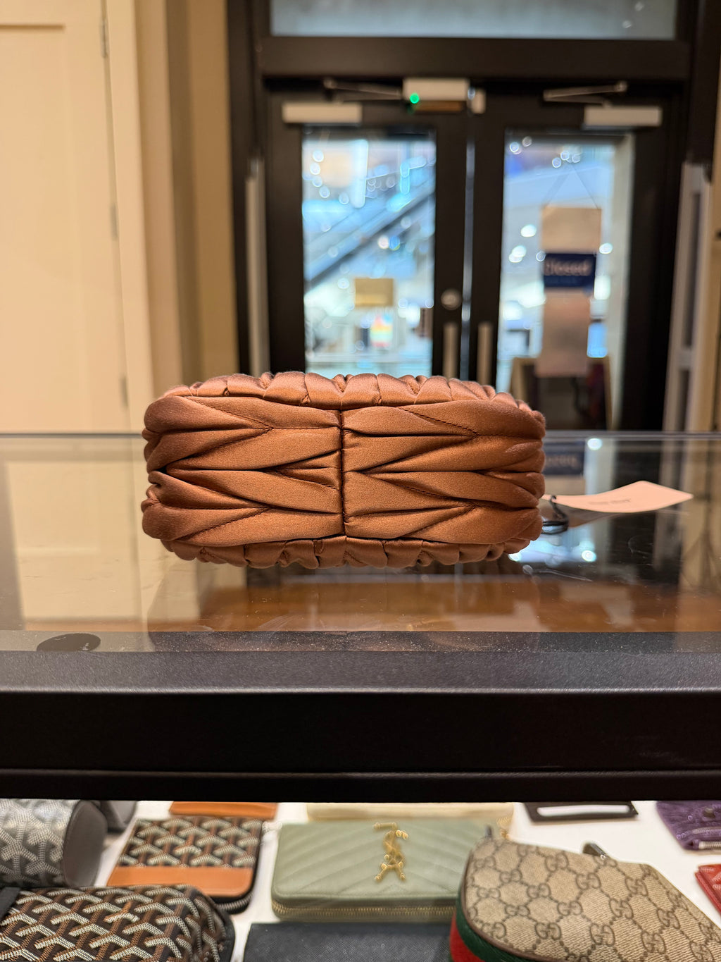 Miu Miu Wander Matelassé Bag - Cacao