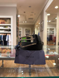 Prada Saffino Leather Belt - Black