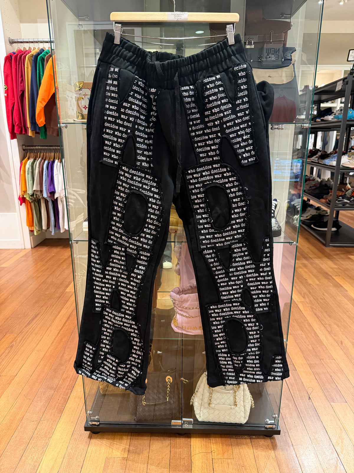 Who Decides War WDW Overlay Sweatpants - Black/White