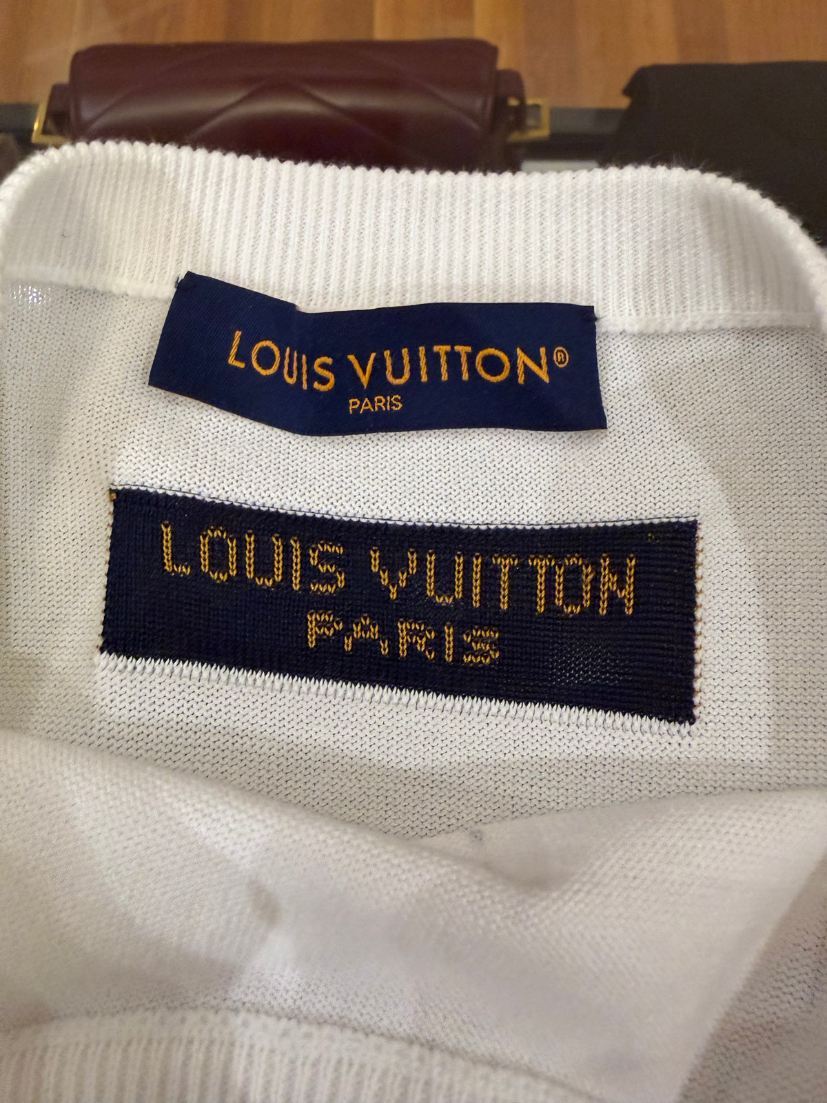 Louis Vuitton Intarsia Logo
Tee - White