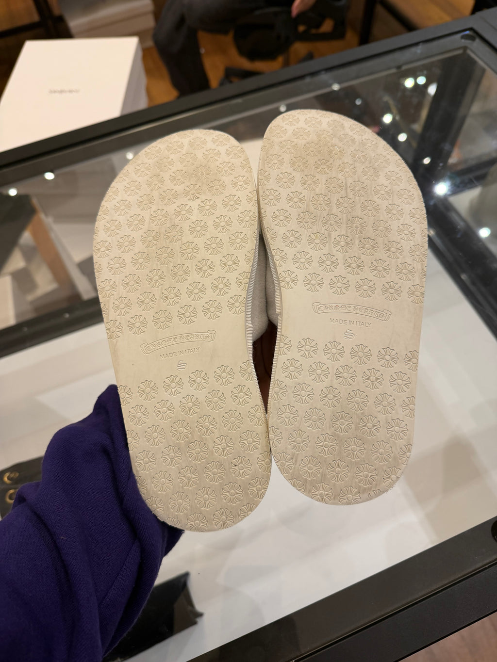 Chrome Hearts Logo House Slippers - white