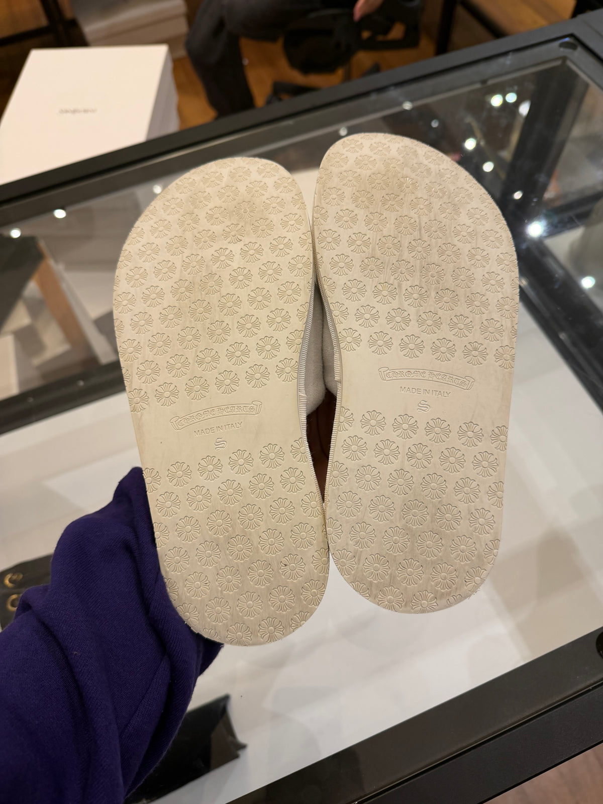 Chrome Hearts Logo House Slippers - white