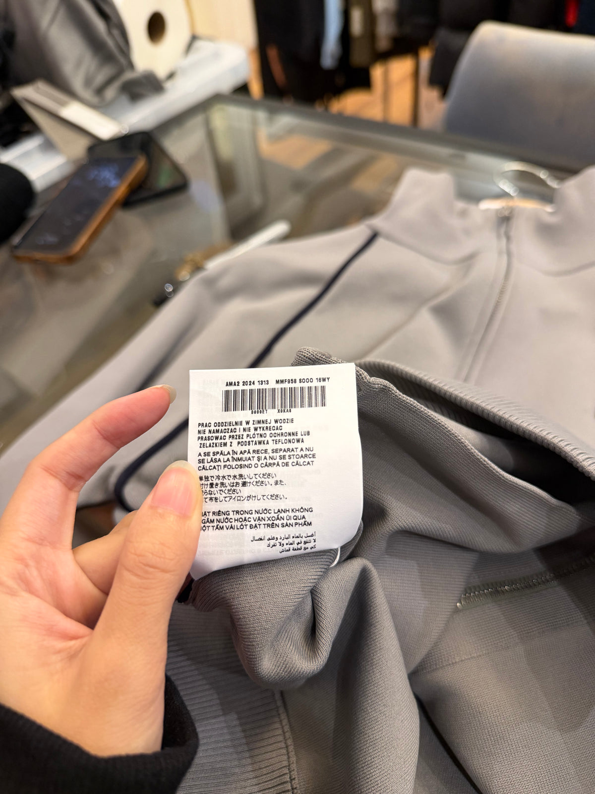 Miu Miu Technical Yarn Full Zip Cardigan - Grey (WMNS)