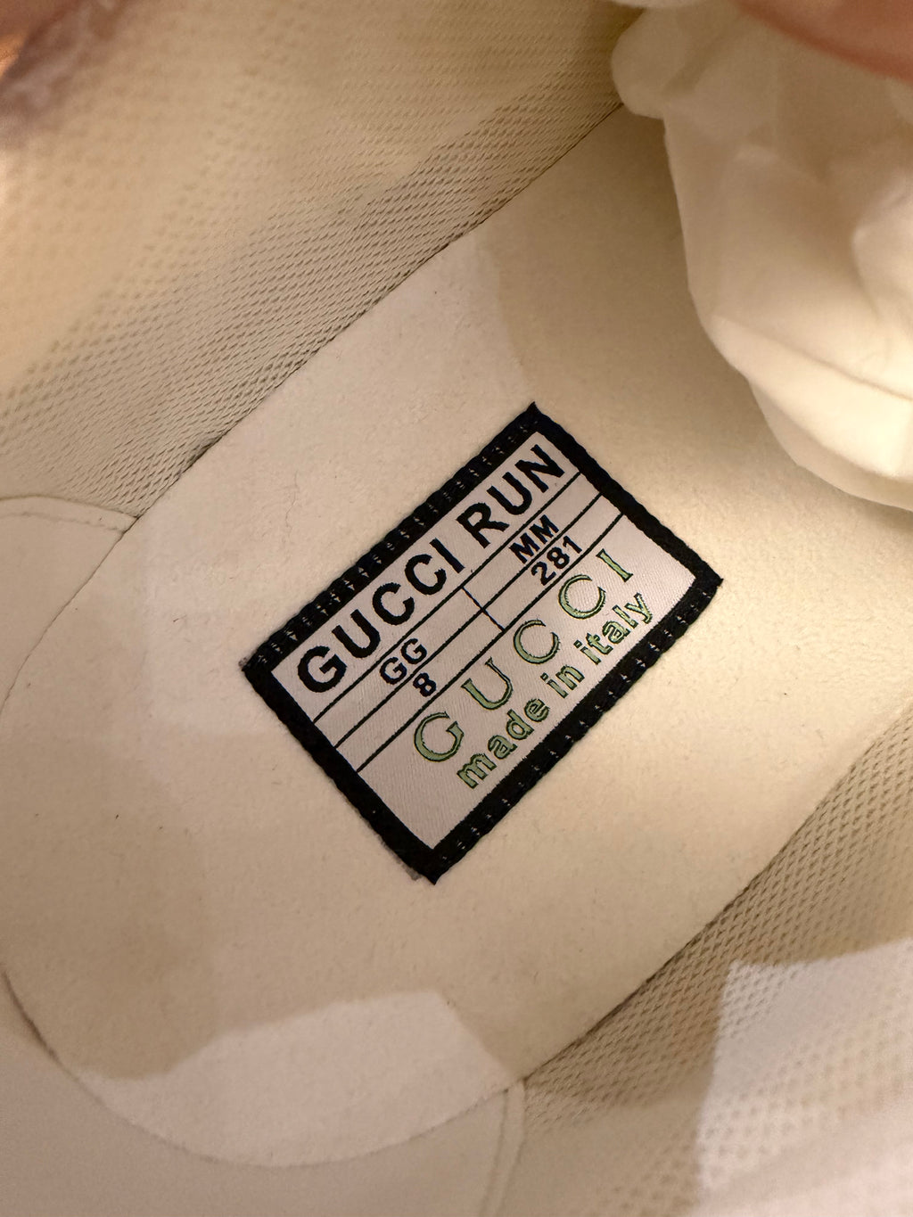 Gucci Run Sneaker - White Suede & Leather