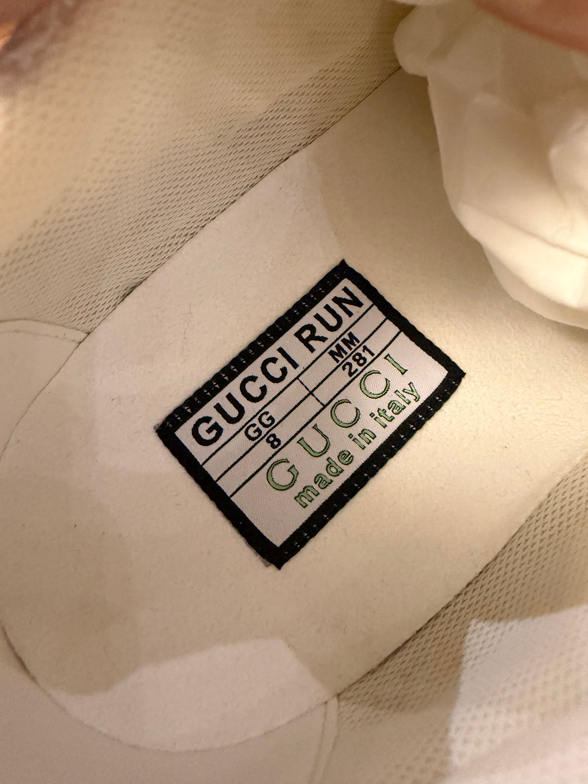 Gucci Run Sneaker - White Suede & Leather