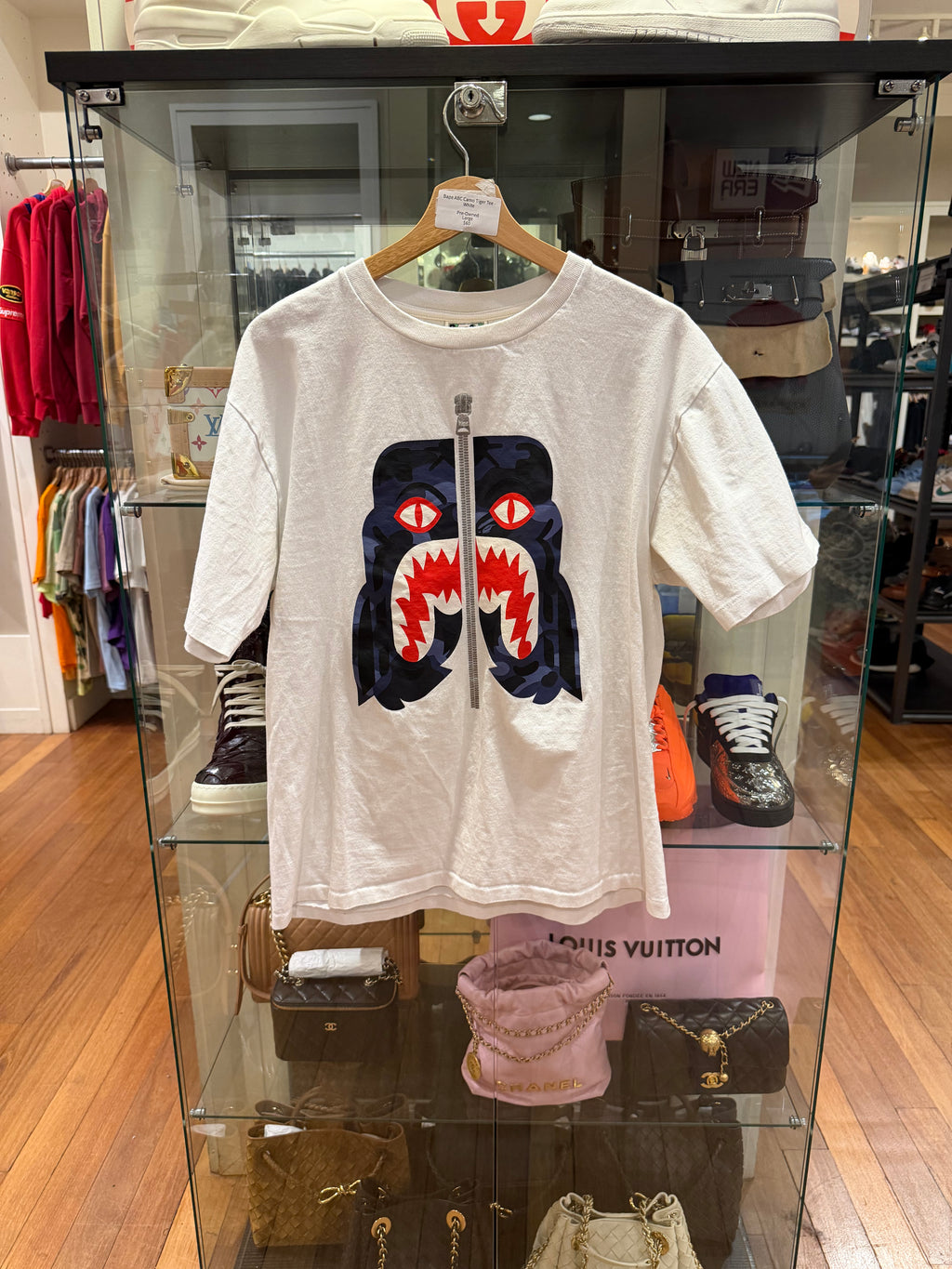 Bape ABC Camo Tiger Tee -
White