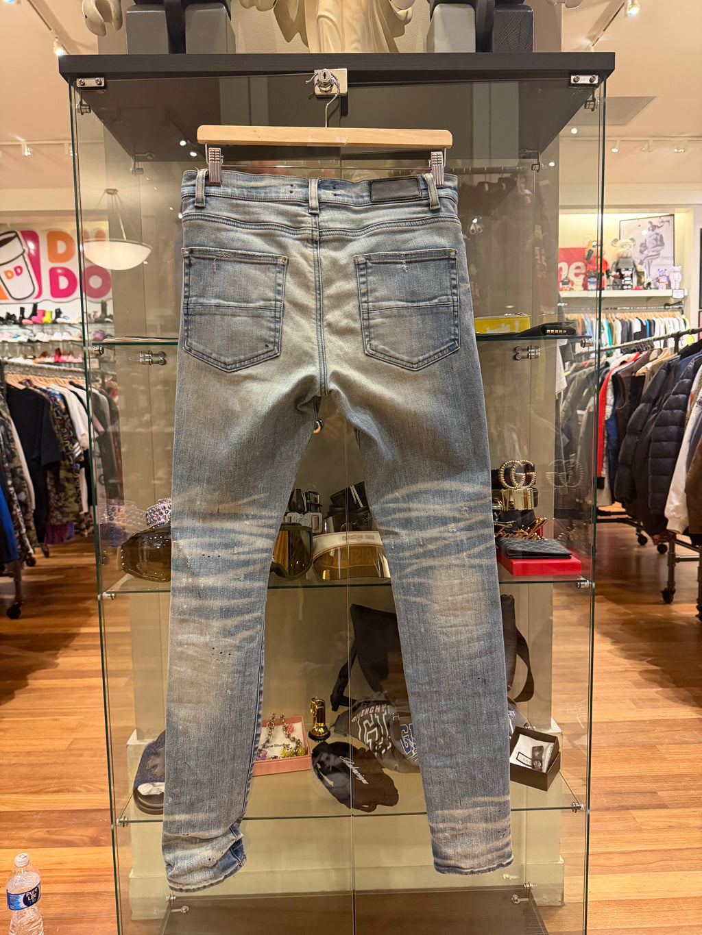 Amiri Paint Splatter Distressed Skinny Jeans