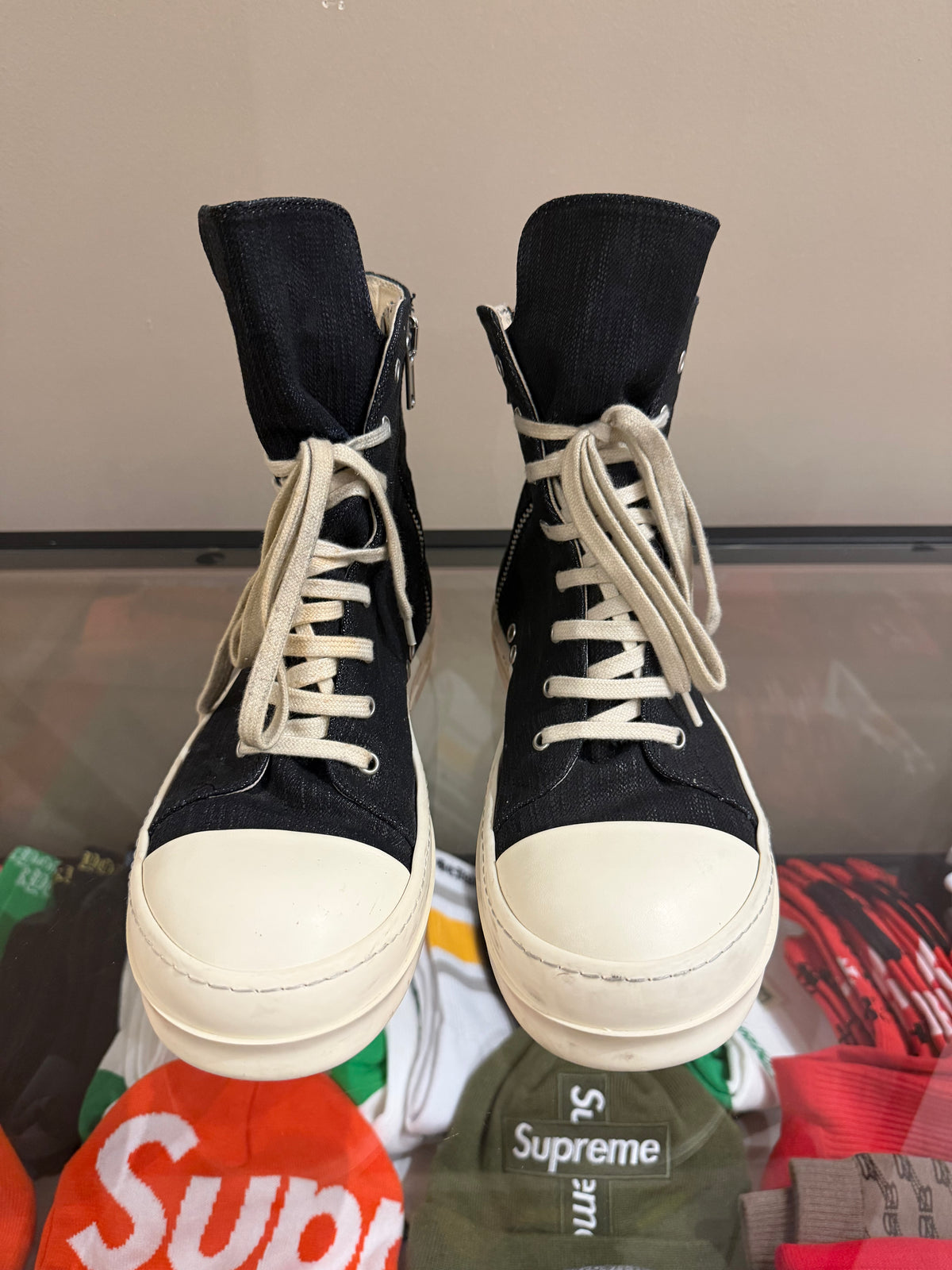 Rick Owens DRKSHDW Coated
Canvas Ramone High