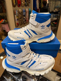 Balenciaga x Adidas Originals Track Forum Sneakers - White / Blue