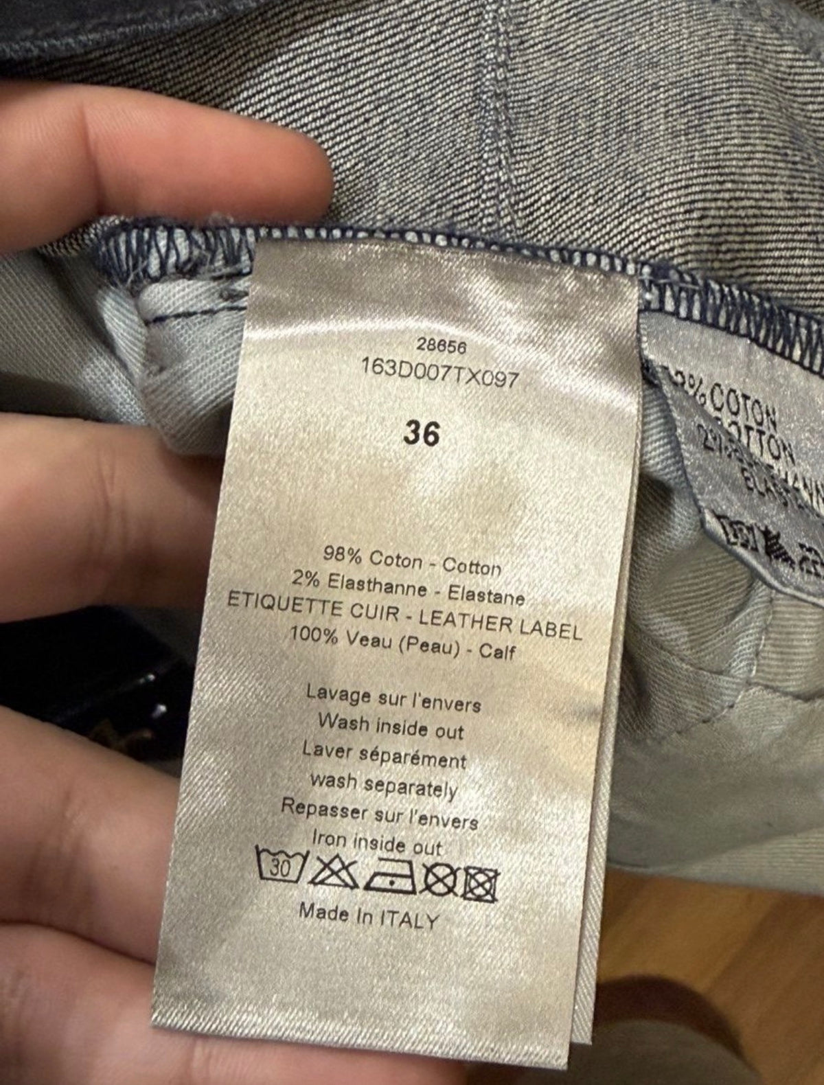 Dior Homme SS14 ‘Dark Side JAKE’ Oiled Coating Denim Jeans