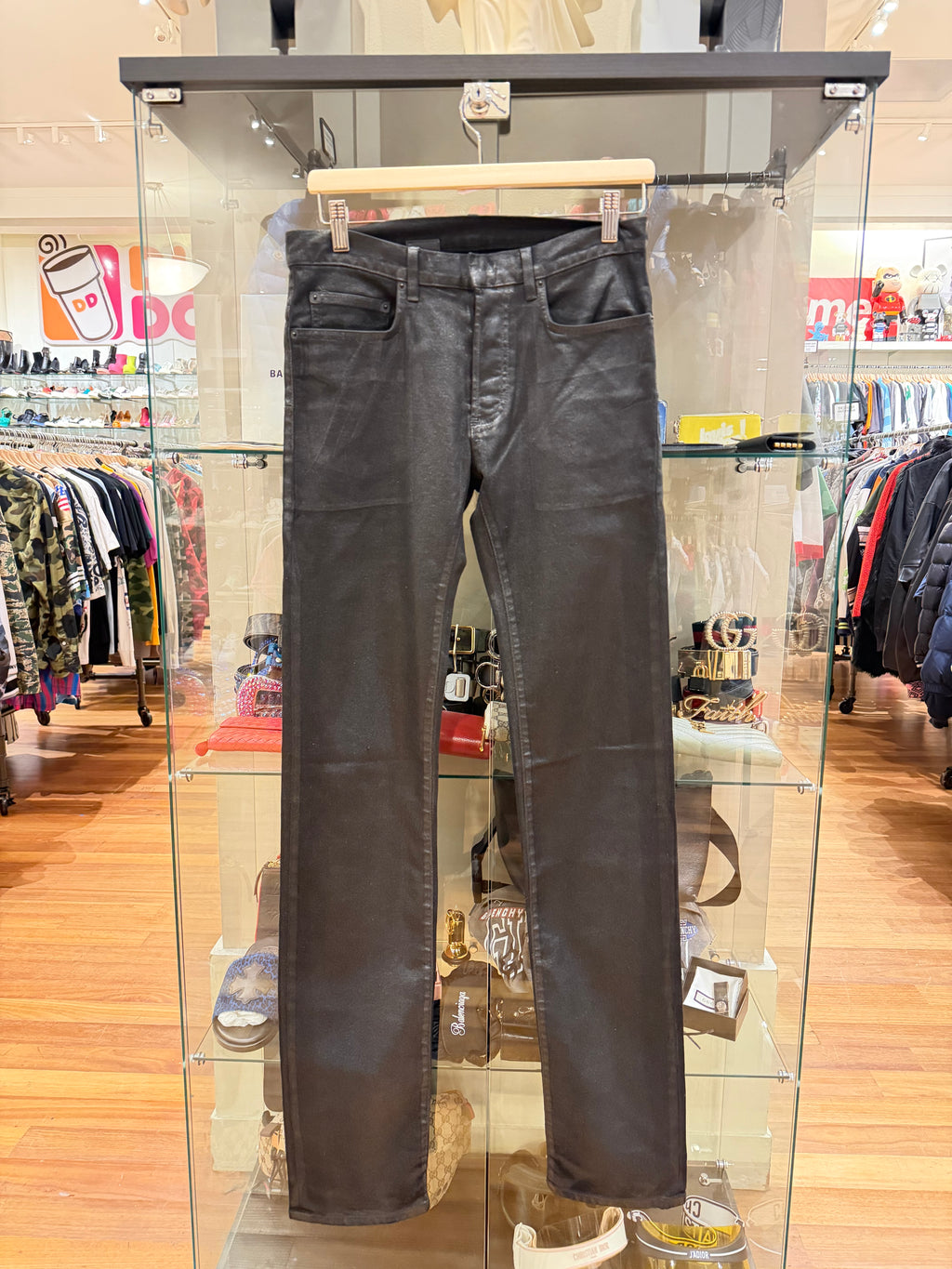 Dior Homme AW11 Waxed Denim Jeans - Black