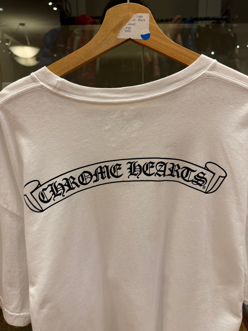 Chrome Hearts Scroll Logo Tee - White