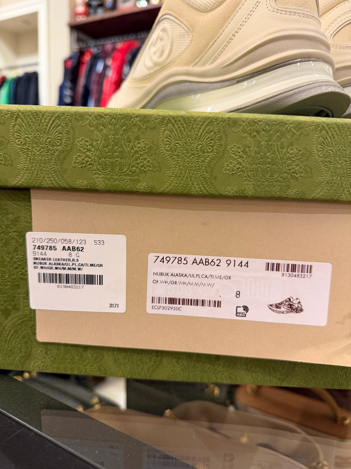 Gucci Run Sneaker - White Suede & Leather