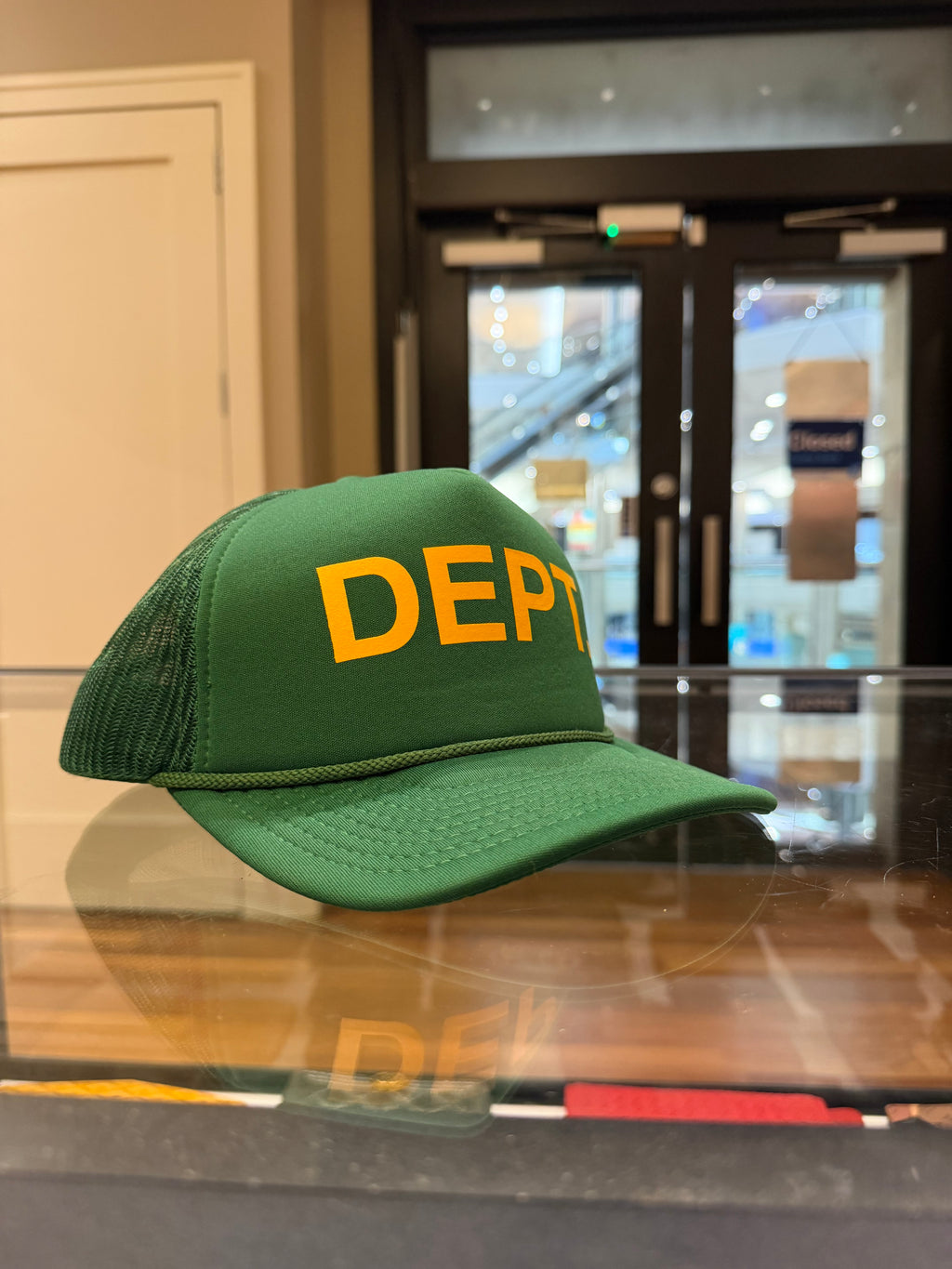Gallery Dept. “Dept.” Trucker Hat - Green/Yellow