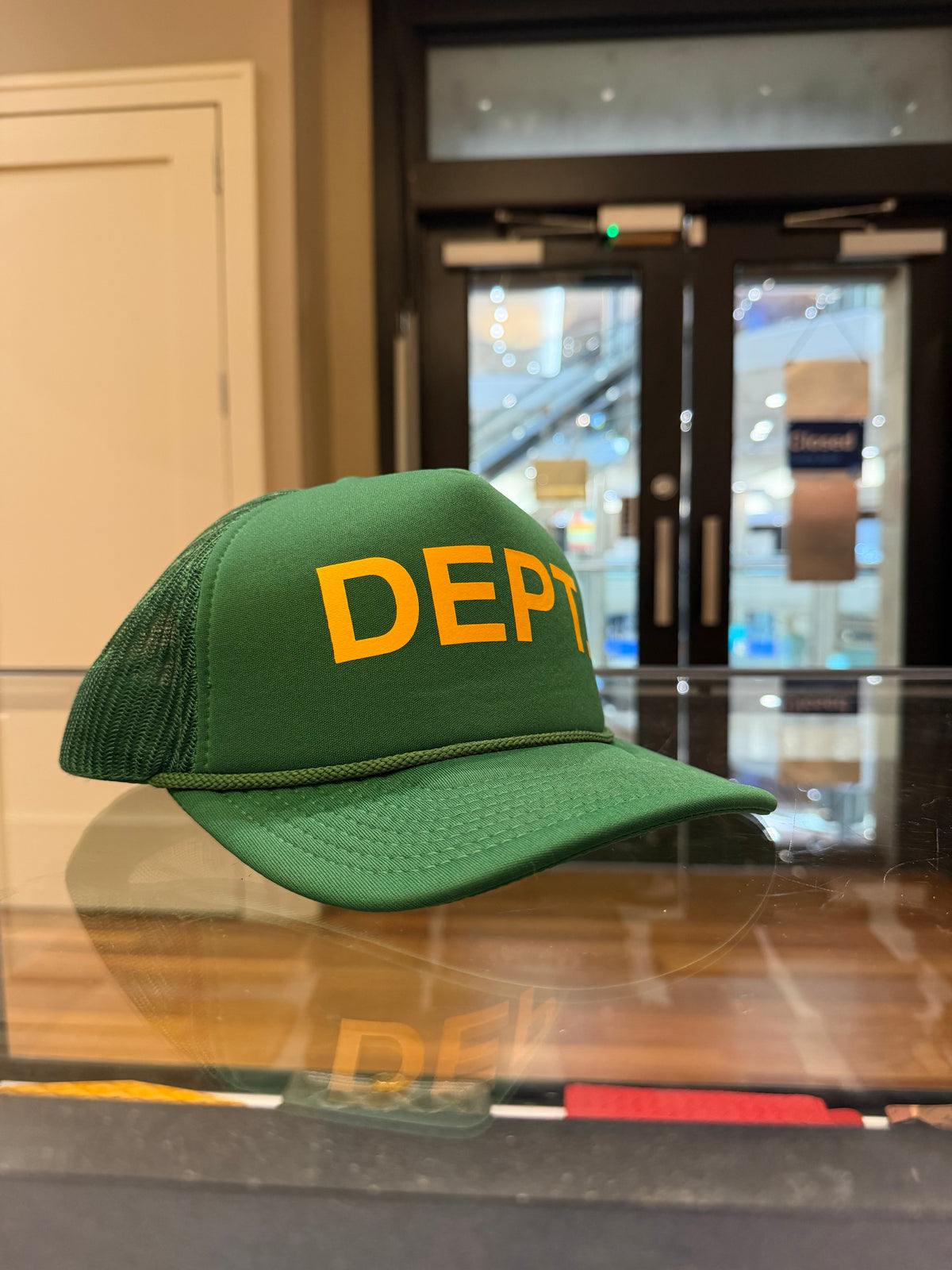 Gallery Dept. “Dept.” Trucker Hat - Green/Yellow