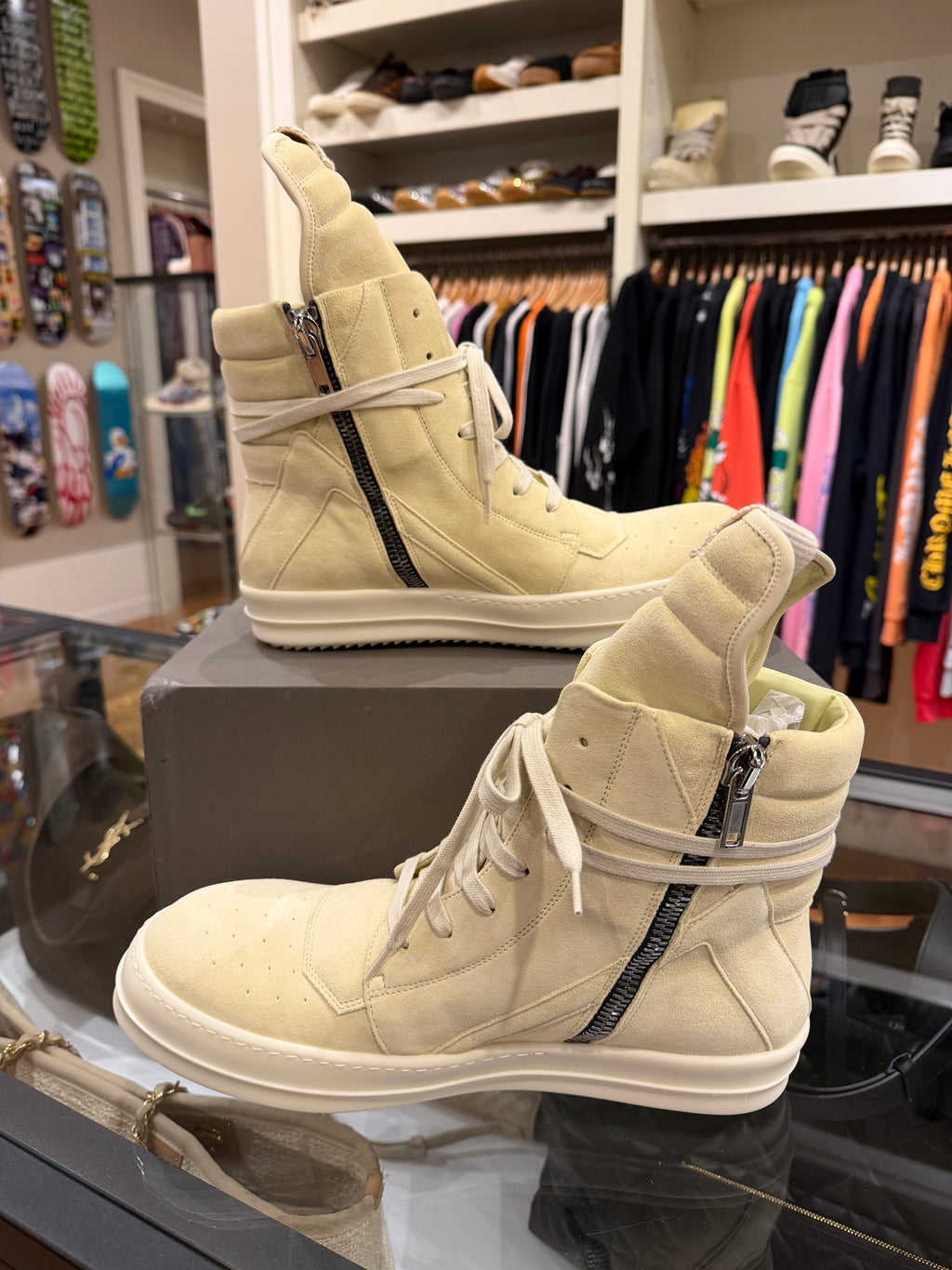 Rick Owens Geobaskets - Buttermilk