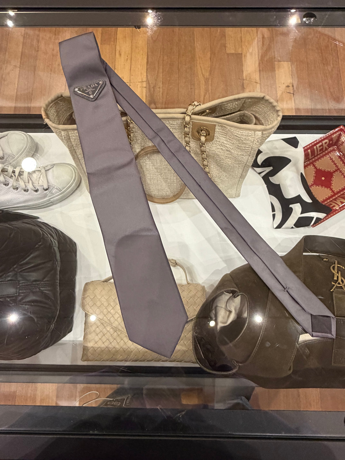 Prada Re-Nylon Tie - Grey
