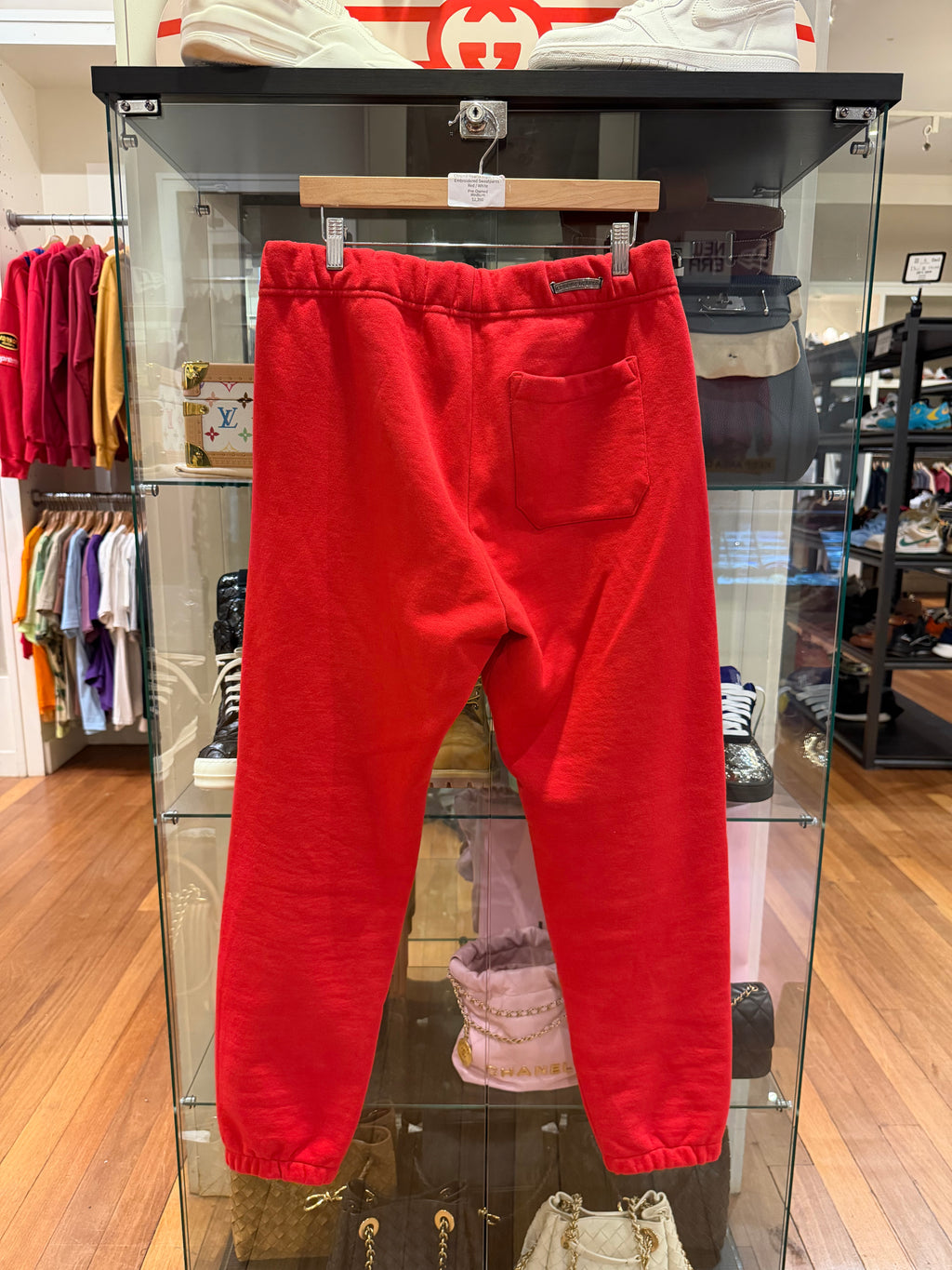 Chrome Hearts Triple Cross Embroidered Sweatpants -
Red / White