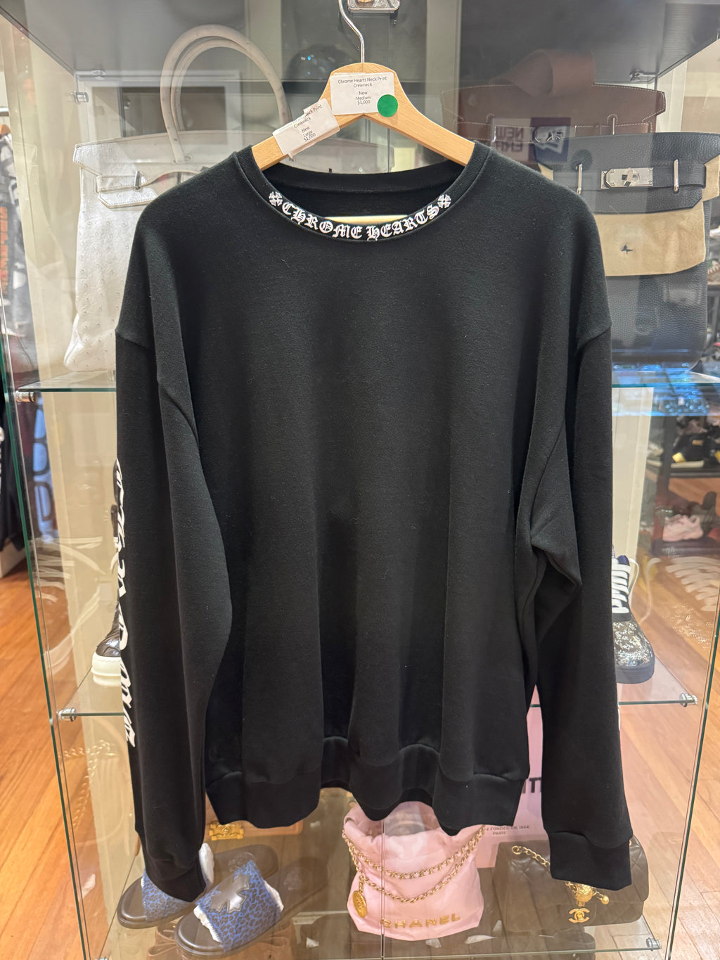 Chrome Hearts Neck Print Crewneck - Black