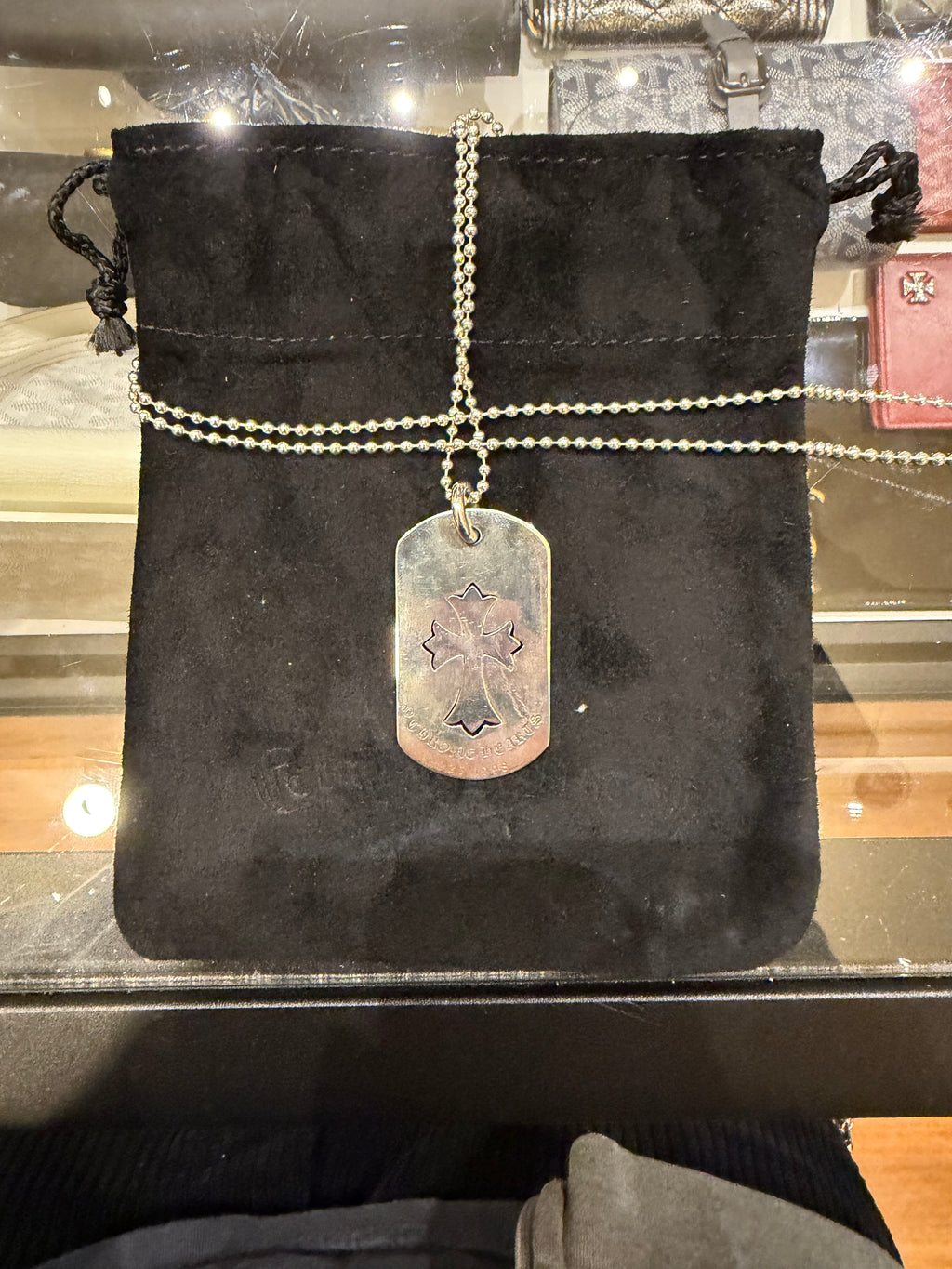 Chrome Hearts Small Cross Cutout Dogtag