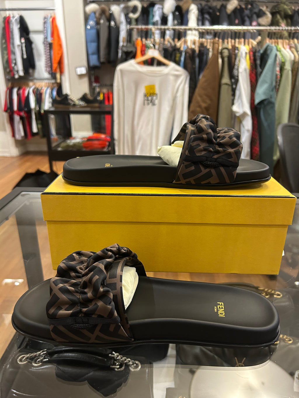 Fendi FF Vertigo Slide Sandals