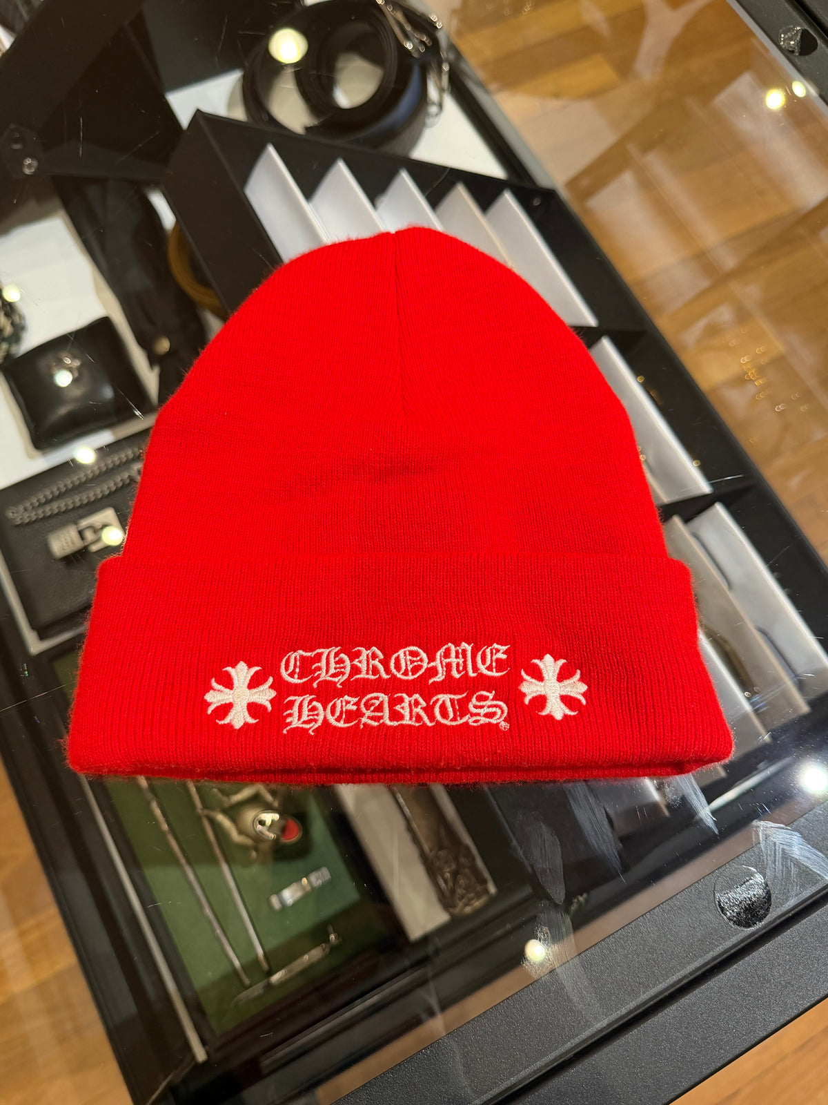 Chrome Hearts Logo Beanie - Red
