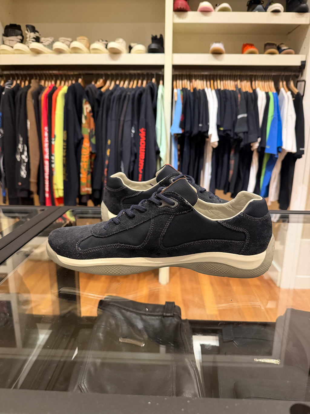 Prada America Cup Original Suede - Navy