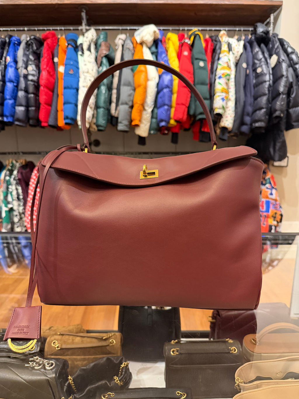 Balenciaga Rodeo Handbag - Burgundy