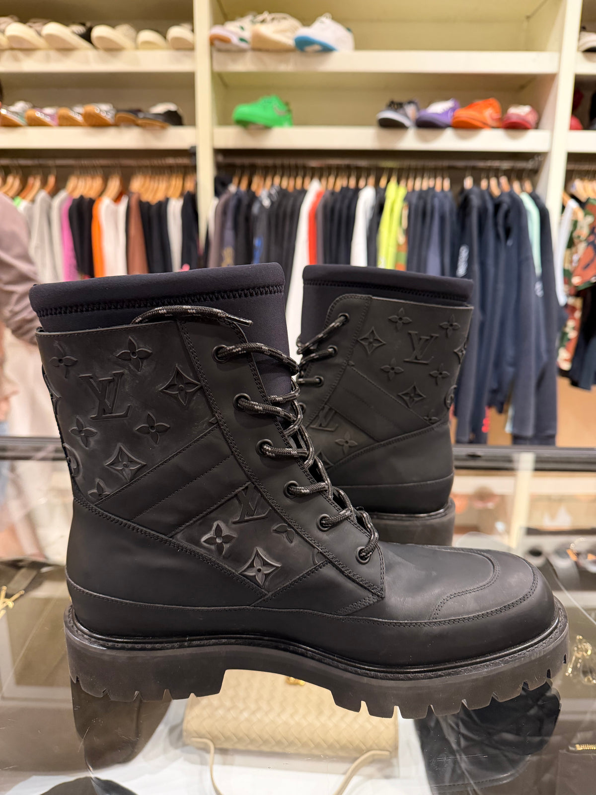 Louis Vuitton Landscape Ankle Boots - Embossed Monogram Black
