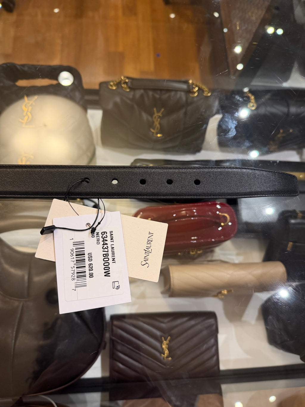 Saint Laurent Cassandre Belt - Black