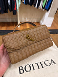 Bottega Veneta Andiamo Clutch 25 - Dark Caramel 20