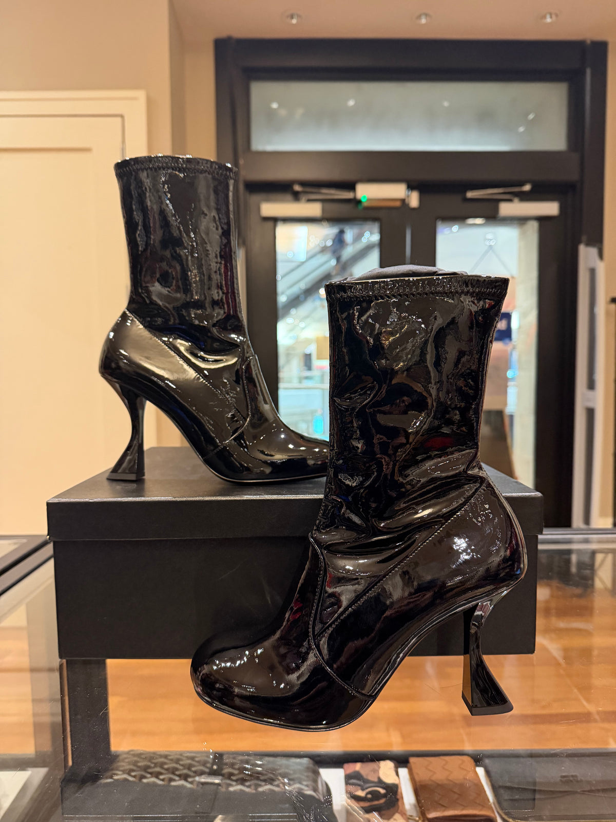 Chanel Patent Leather Ankle Boots - Black