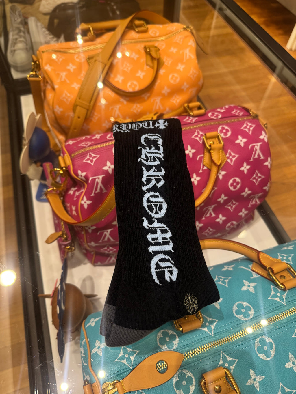 Chrome Hearts Socks - Black/Blue (M)