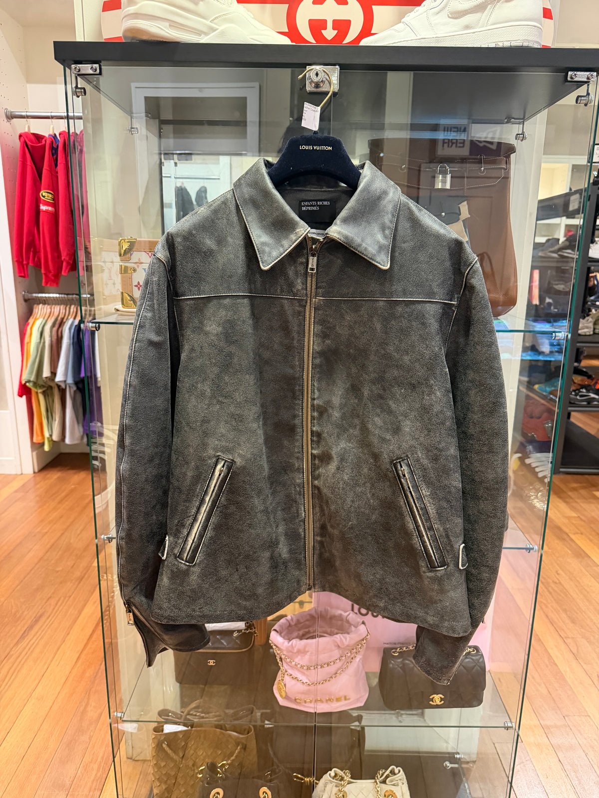 Enfants Riches Désprimés Sleep Sound Leather Cowhide Jacket
