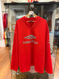 Balenciaga 3B Logo V-Neck Technical Ski Top - Red
