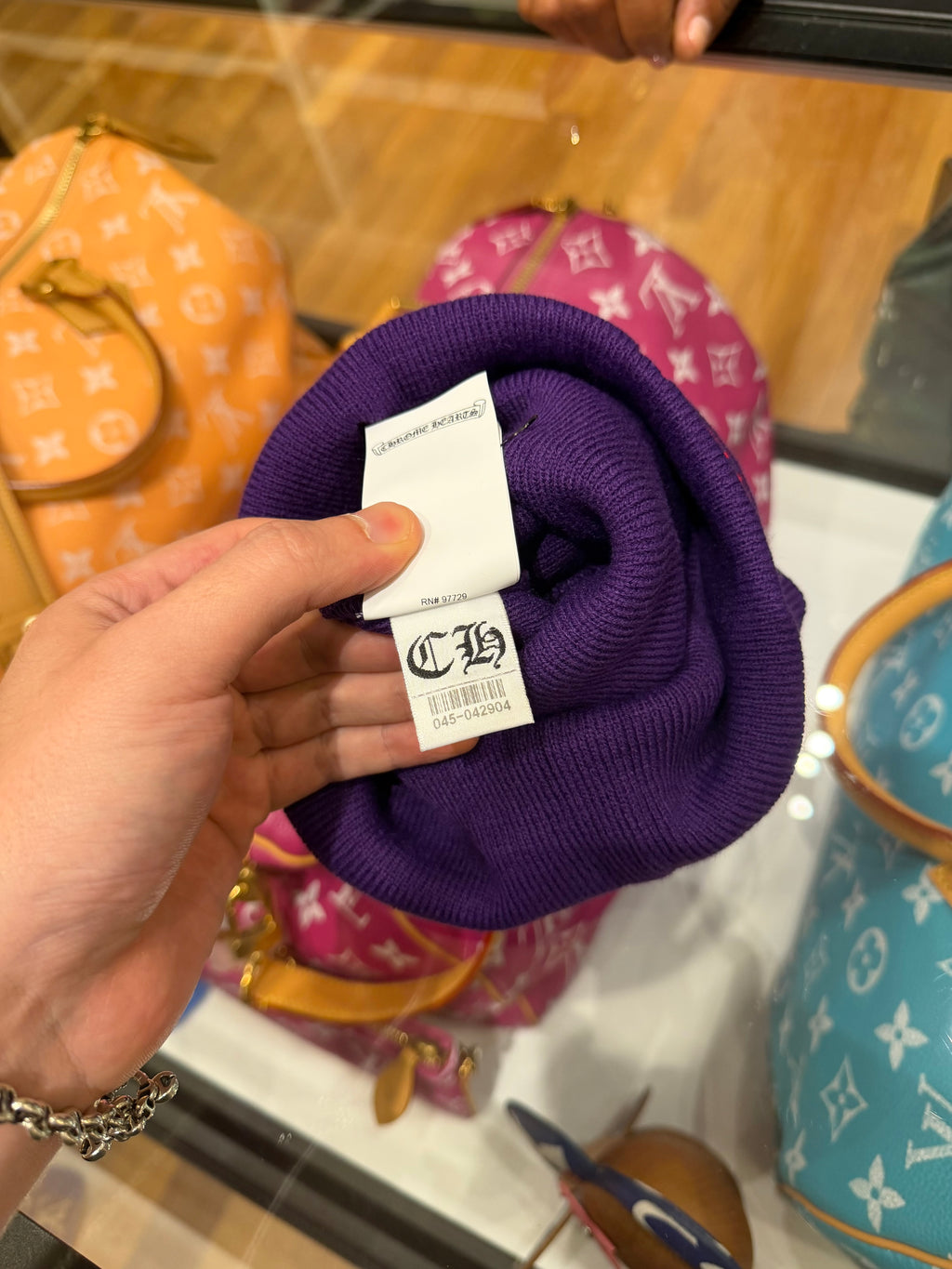 Chrome Hearts Embroidered Beanie Purple